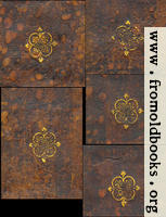 Hoy Court leather-bound spine gold decorations