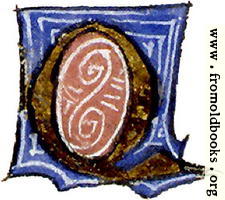 calligraphy: mediaeval decorative letter “Q”