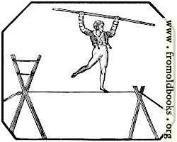 891.—Trapeze artist walking a tightrope or high wire