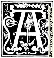 Decorative initial letter “A” from 16th Century