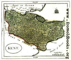 Antique map of Kent