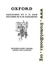 Title page, Oxford Pictured by Haslehust, described by How