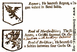 a dragon and a griffin (gryphon), with the text alongside it.