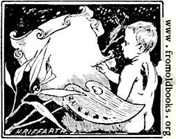 Cherub with paintbrush