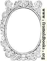 Oval frame, scalloped