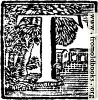 Initial Letter T Woodcut