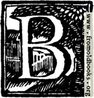 Initial letter B Woodcut