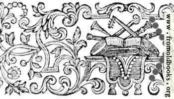 Chapter head with musical instruments