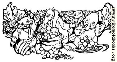 Goblins with bowls of fruit