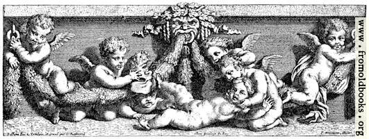 Friebs with cherubs and grotesque fountain