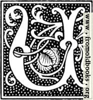 clipart: initial letter U from beginning of the 16th Century