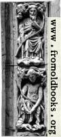 30.—Sculpture from the entrance to the chapter house, Westminster Abbey (1250)