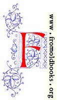 Decorative initial letter F from fifteenth Century Nos. 4 and 5.