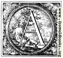 Decorated (Historiated) initial letter A by Valerio Spada