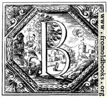 Decorated (Historiated) initial letter B by Valerio Spada