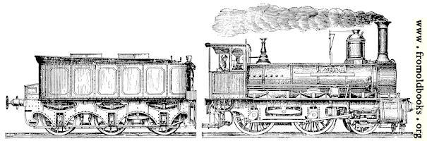 Stock block: Victorian railway engine and tender