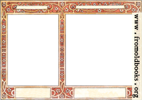 Cheerful full-page vintage colour border