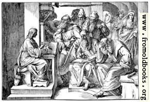 Jesus teaching in the Temple